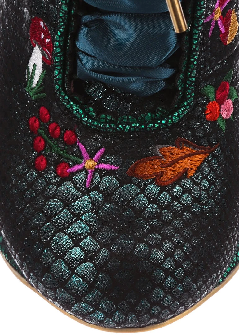 Irregular Choice Woodland Wander 40's Boots Green