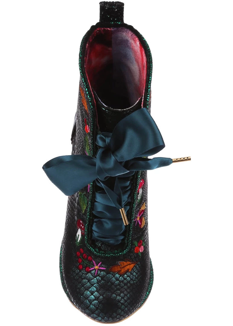 Irregular Choice Woodland Wander 40's Boots Green