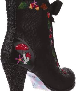 New In Irregular Choice Woodland Wander 40's Boots Black