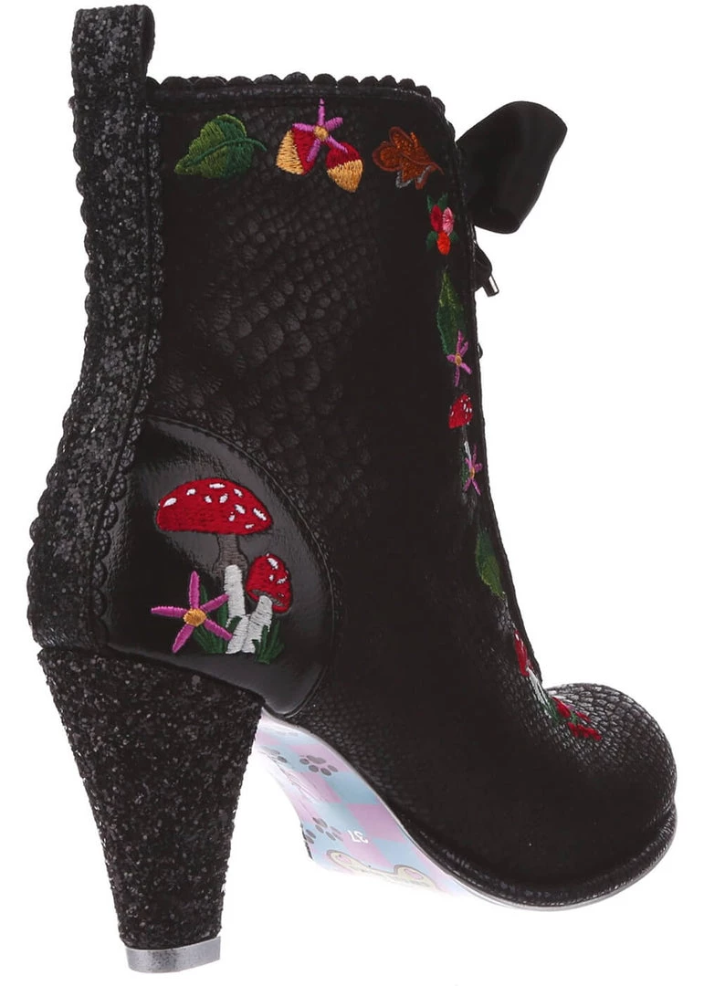 New In Irregular Choice Woodland Wander 40's Boots Black