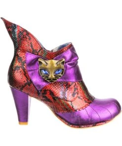 Irregular Choice Miaow Cat 70's Boots Pink Red New In