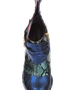 Irregular Choice Miaow Cat 70's Boots Blue Mint New In