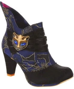 Irregular Choice Miaow Cat 70's Boots Blue New In