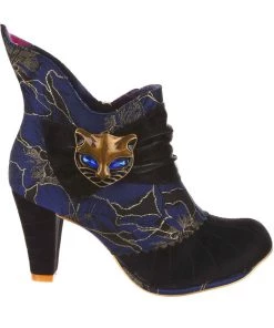 Irregular Choice Miaow Cat 70's Boots Blue
