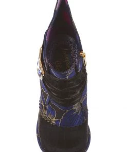 Irregular Choice Miaow Cat 70's Boots Blue