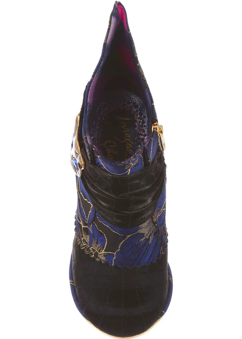 Irregular Choice Miaow Cat 70's Boots Blue