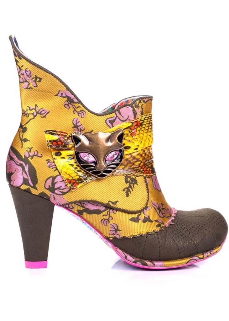 New In Irregular Choice Miaow Cat 70's Boots Yellow Multi
