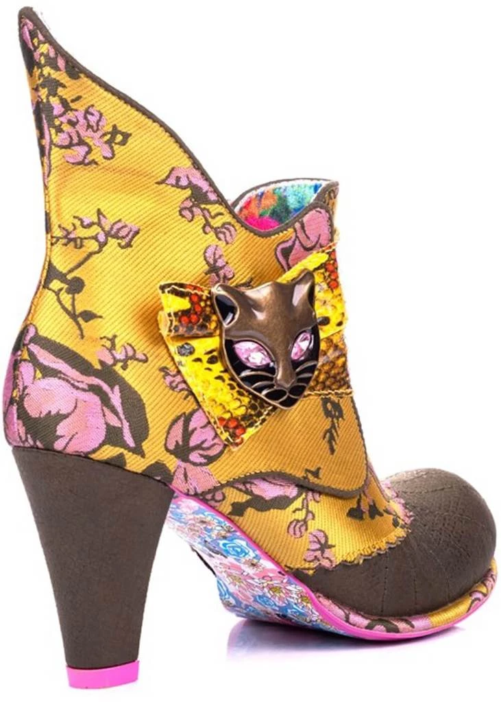 New In Irregular Choice Miaow Cat 70's Boots Yellow Multi