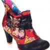 Irregular Choice Miaow Cat 70's Boots Red Black