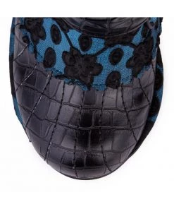 Irregular Choice Miaow Cat 70's Boots Black Blue New In