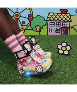 Irregular Choice X Hello Kitty A World Of Happiness High Top Sneakers Pink New In