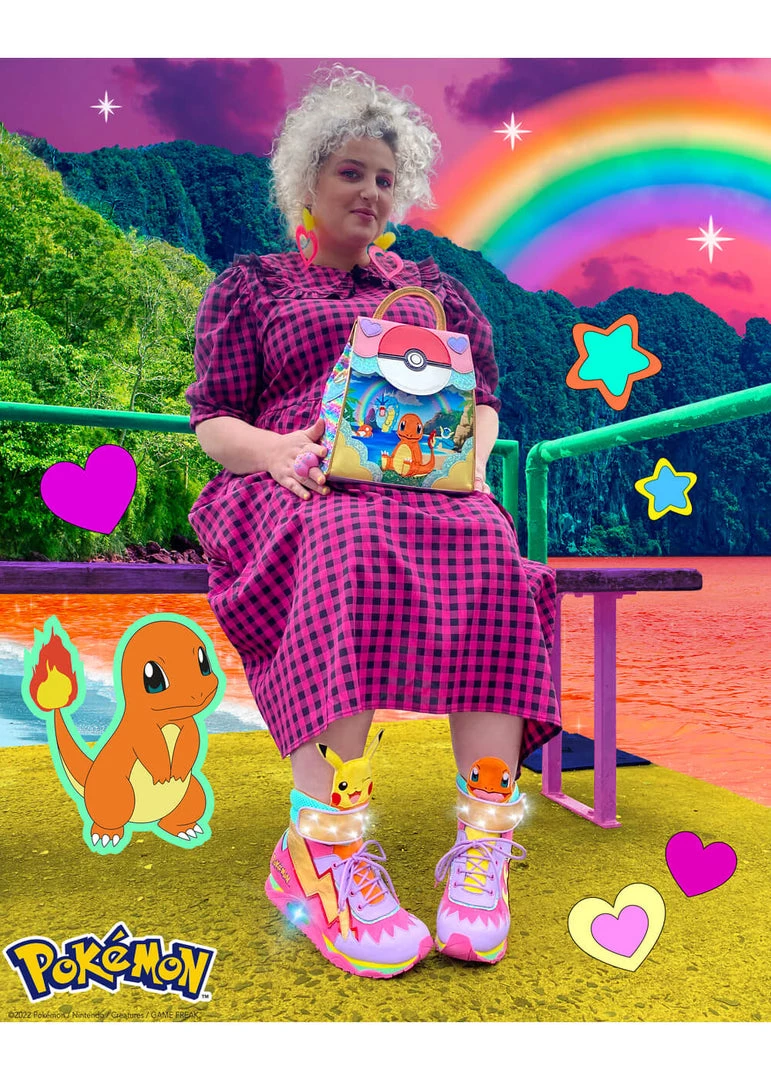 Irregular Choice Pokémon Flames And Bolts High Tops Sneakers Pink New In