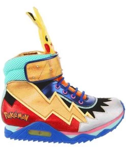 Irregular Choice Pokémon Flames And Bolts High Tops Sneakers Red New In