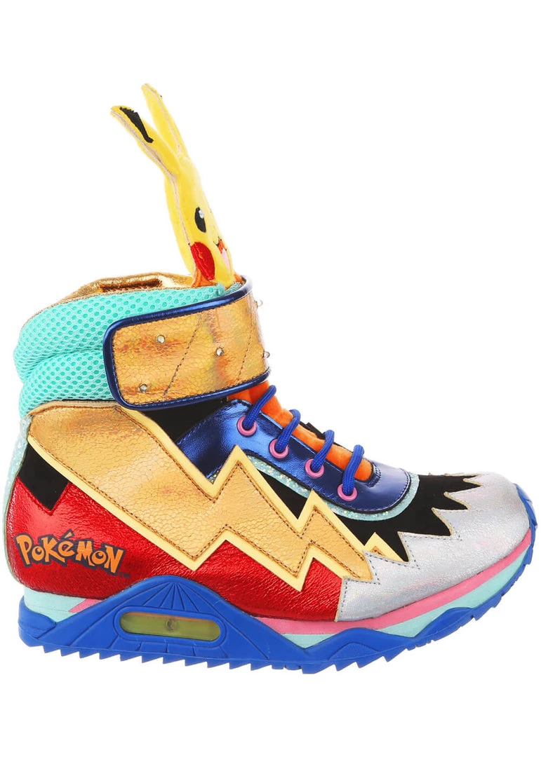Irregular Choice Pokémon Flames And Bolts High Tops Sneakers Red New In