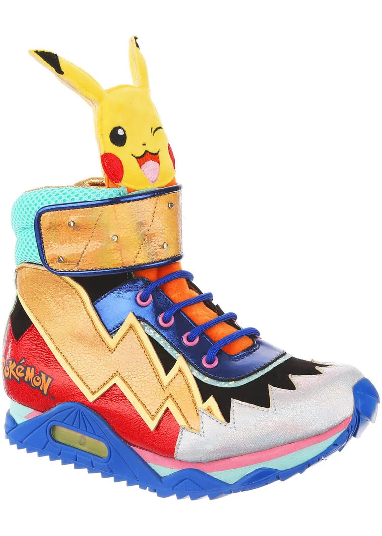 Irregular Choice Pokémon Flames And Bolts High Tops Sneakers Red New In