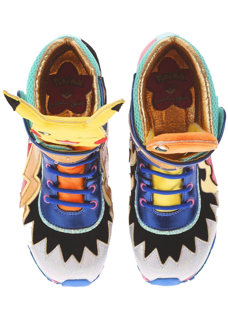 Irregular Choice Pokémon Flames And Bolts High Tops Sneakers Red New In