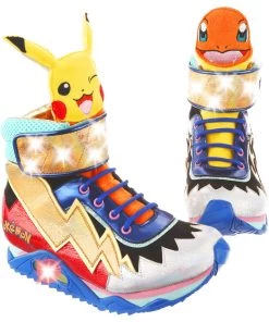 Irregular Choice Pokémon Flames And Bolts High Tops Sneakers Red New In