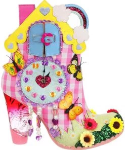 Irregular Choice Wakey Wakey Boots Pink New In