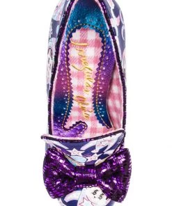 Irregular Choice Oz Space Cats Pumps Navy Blue