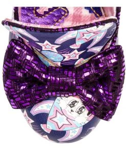 Irregular Choice Oz Space Cats Pumps Navy Blue