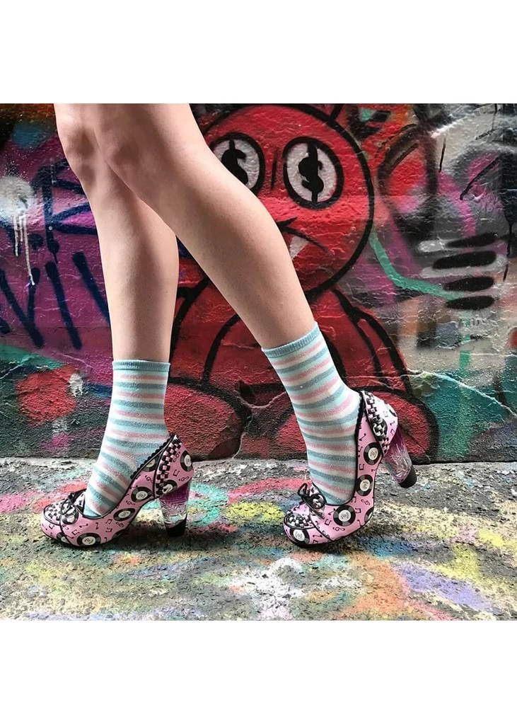 Irregular Choice Rocko Rock 'n Roll 50's Pumps Pink