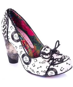 Irregular Choice Rocko Rock 'n Roll 50's Pumps White New In