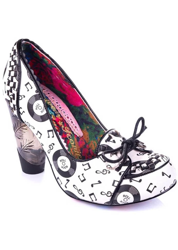 Irregular Choice Rocko Rock 'n Roll 50's Pumps White New In