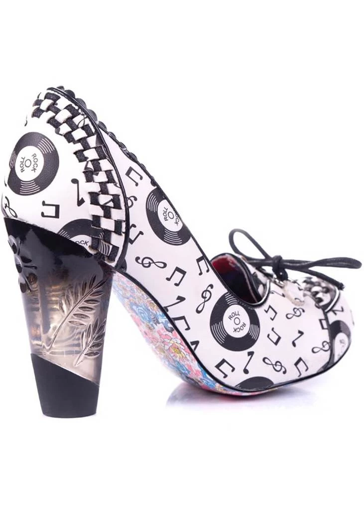 Irregular Choice Rocko Rock 'n Roll 50's Pumps White New In