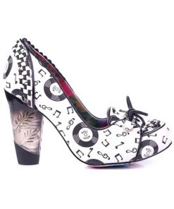 Irregular Choice Rocko Rock'n Roll 50's Pumps White New In