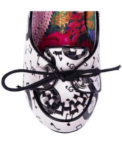 Irregular Choice Rocko Rock'n Roll 50's Pumps White New In