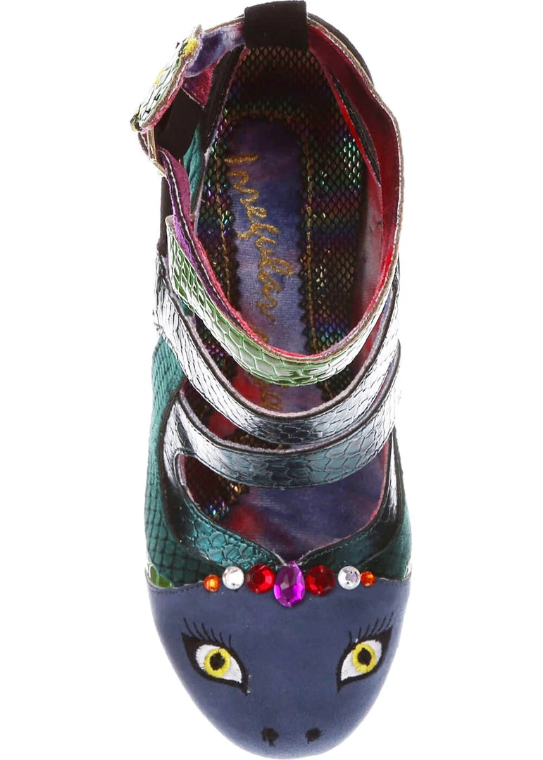 Irregular Choice Halloween Snakey Gaze Pumps Green New In