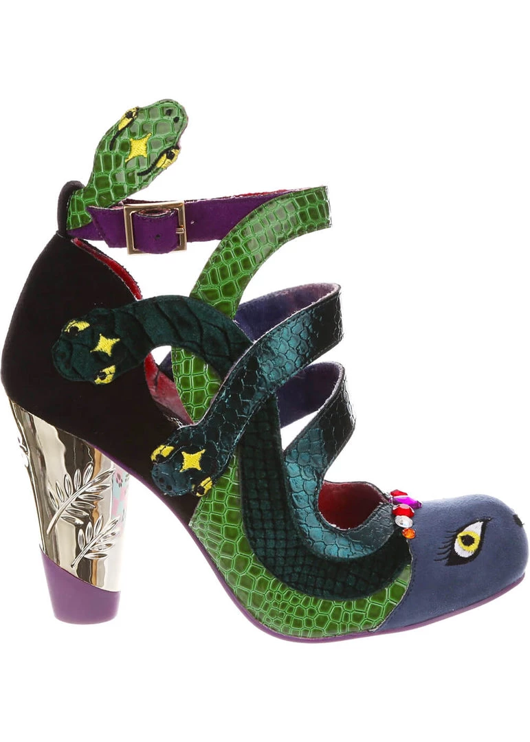 Irregular Choice Halloween Snakey Gaze Pumps Green New In