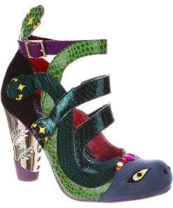 Irregular Choice Halloween Snakey Gaze Pumps Green New In