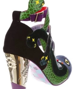 Irregular Choice Halloween Snakey Gaze Pumps Green New In