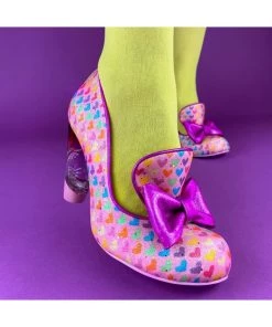 Irregular Choice Ozzo Hearts 50’s Pumps Pink New In