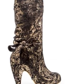 Irregular Choice Party Pants 70's Boots Black Gold