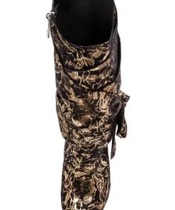 Irregular Choice Party Pants 70's Boots Black Gold