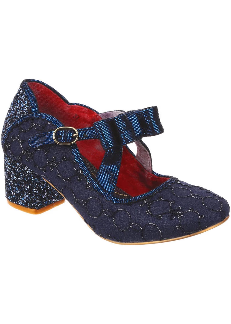 New In Irregular Choice Shining Star 40's Pumps Blue