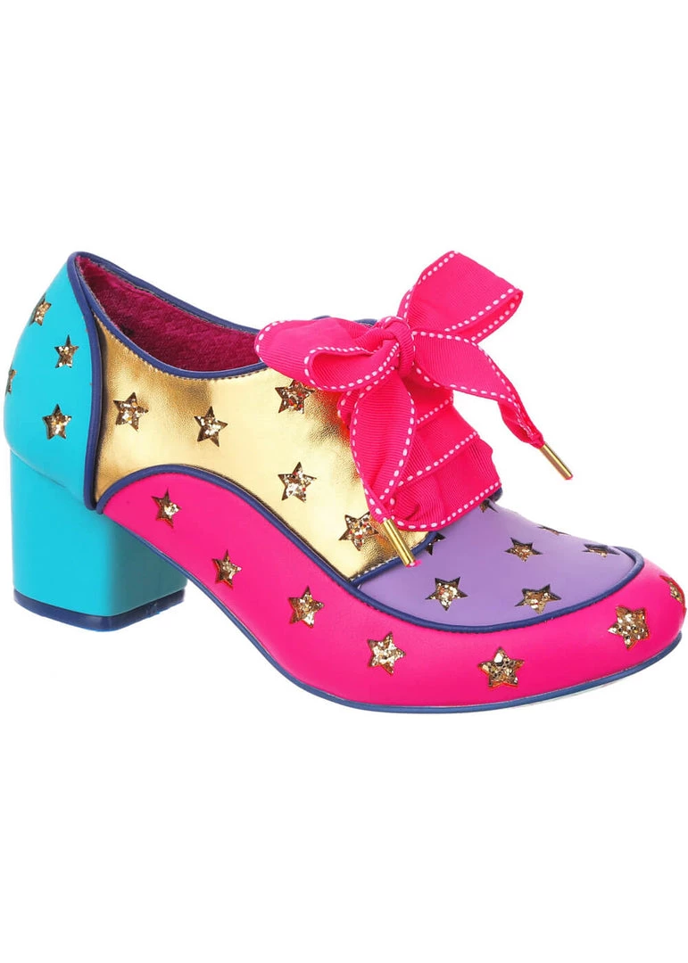 New In Irregular Choice Supernova Stars 60's Pumps In Aqua