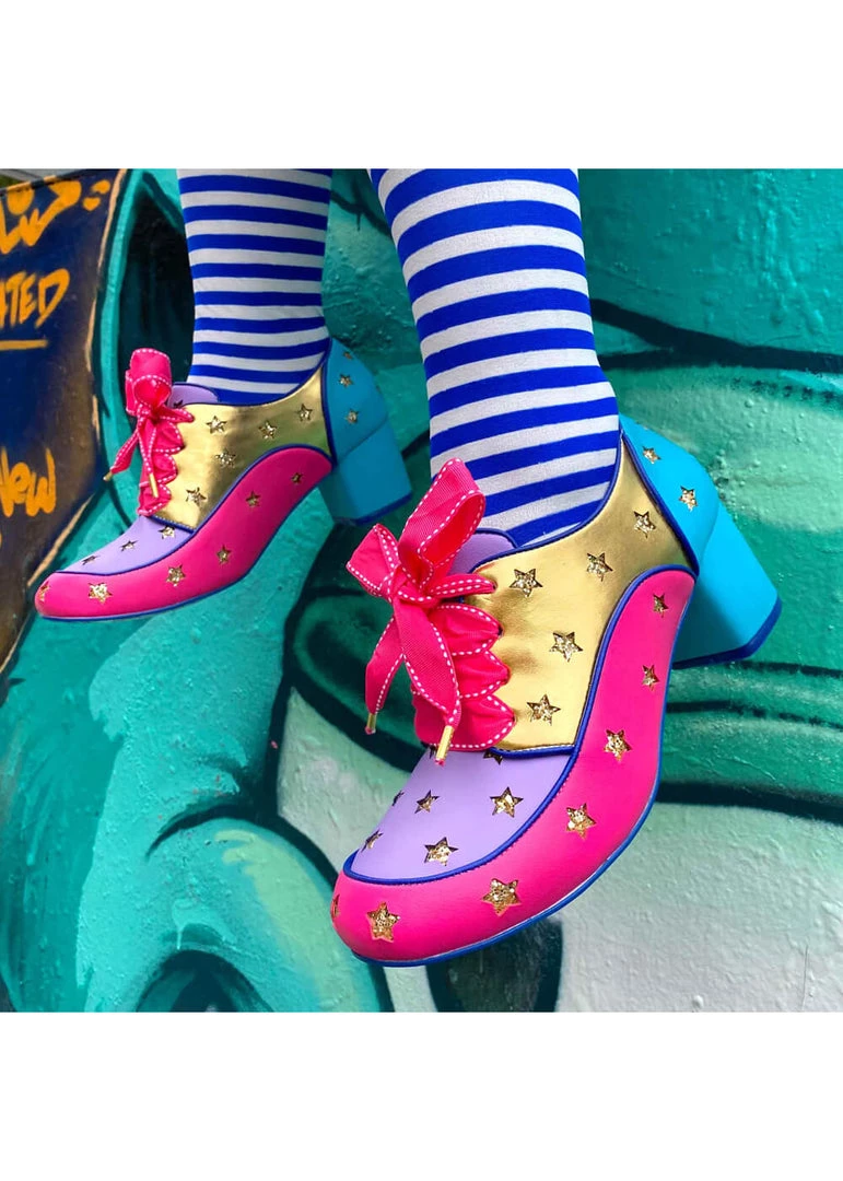 New In Irregular Choice Supernova Stars 60's Pumps In Aqua