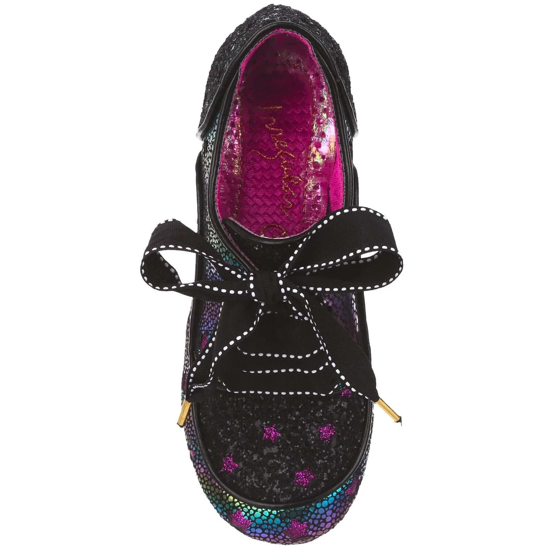 New In Irregular Choice Supernova Stars 60's Pumps Black