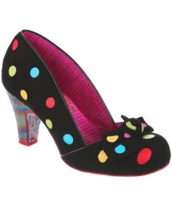 New In Irregular Choice Spot The Dot Polkadot 50's Pumps Black