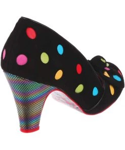 New In Irregular Choice Spot The Dot Polkadot 50's Pumps Black