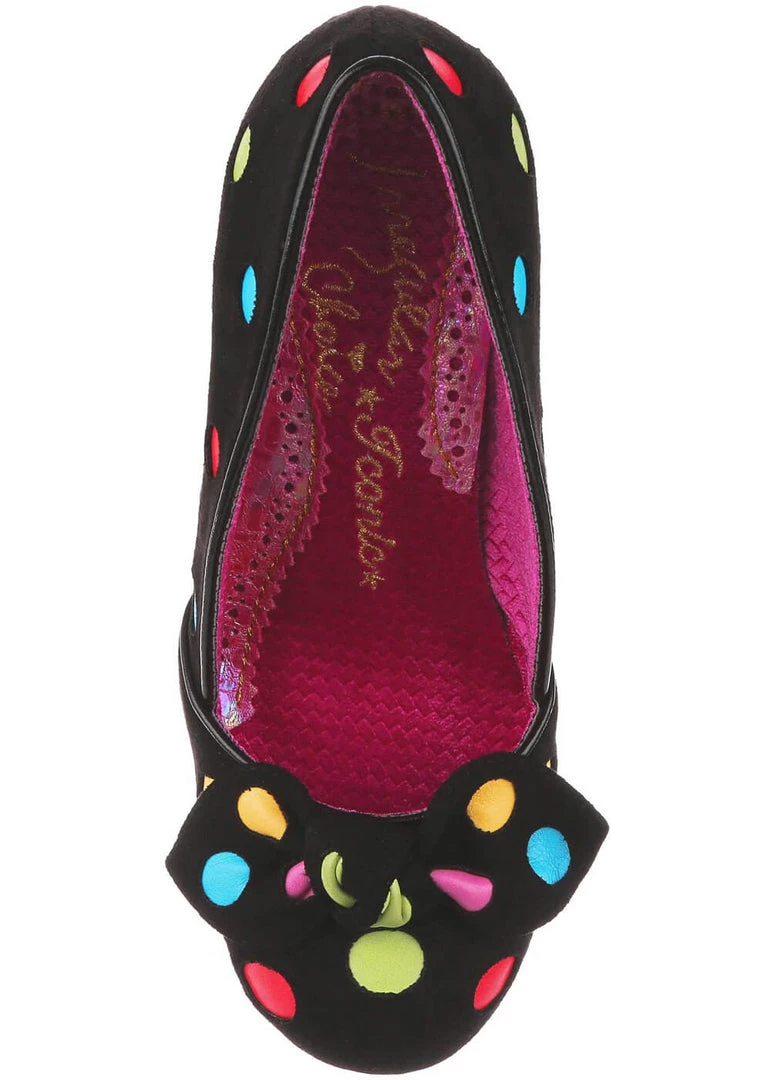 New In Irregular Choice Spot The Dot Polkadot 50's Pumps Black