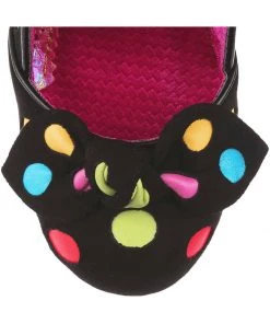 New In Irregular Choice Spot The Dot Polkadot 50's Pumps Black