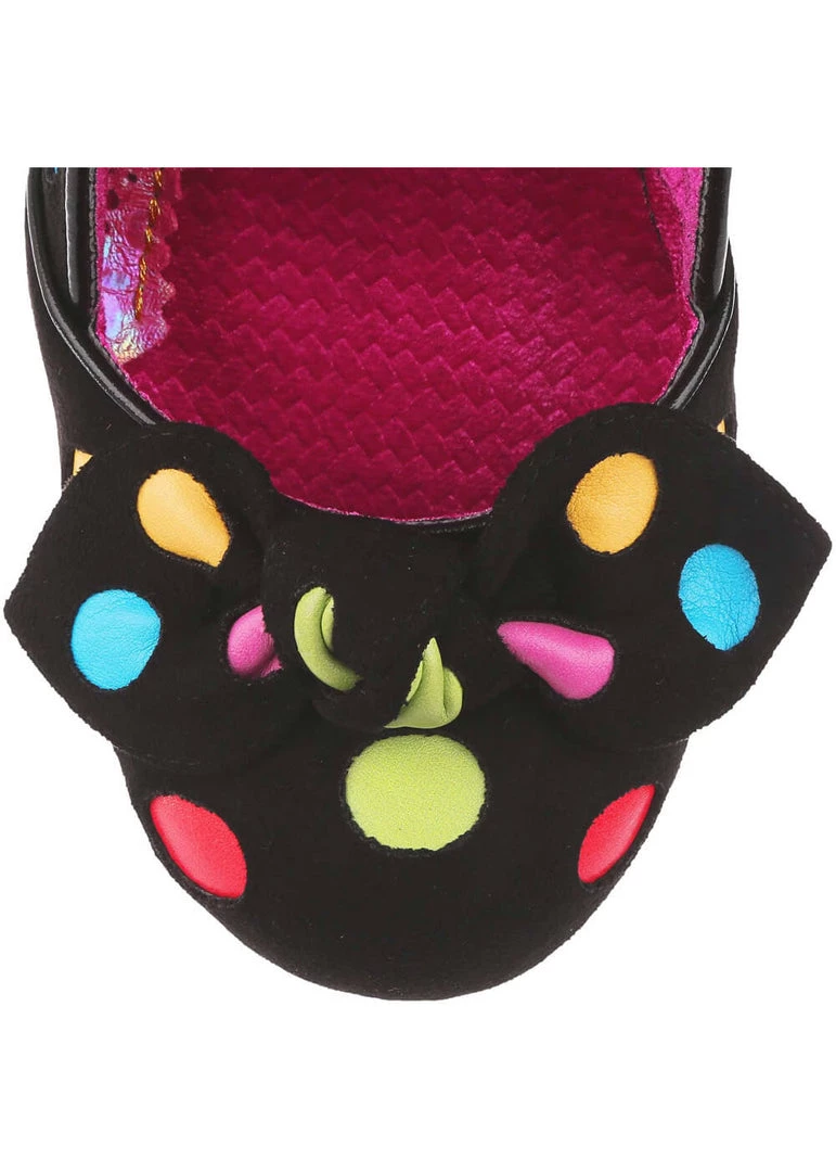 New In Irregular Choice Spot The Dot Polkadot 50's Pumps Black