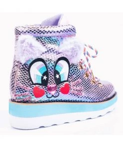 Irregular Choice Kitty Walk 80's Sneakers Purple New In