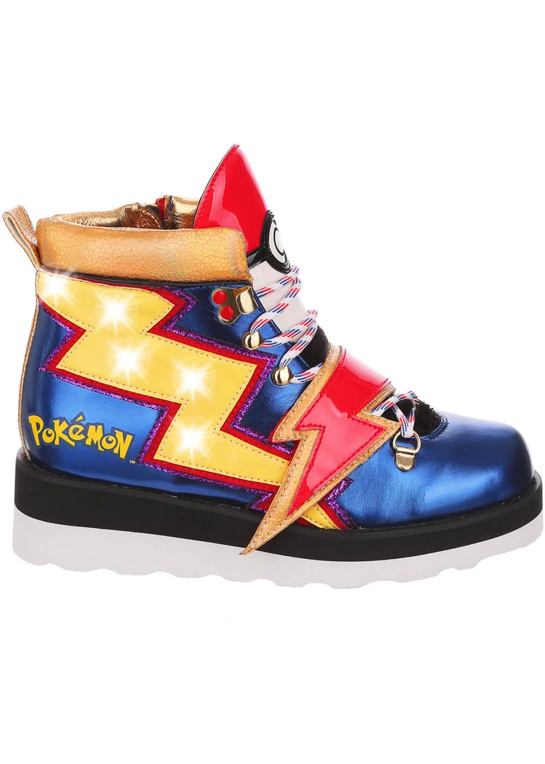 New In Irregular Choice Pokémon Charged Up Sneakers Blue