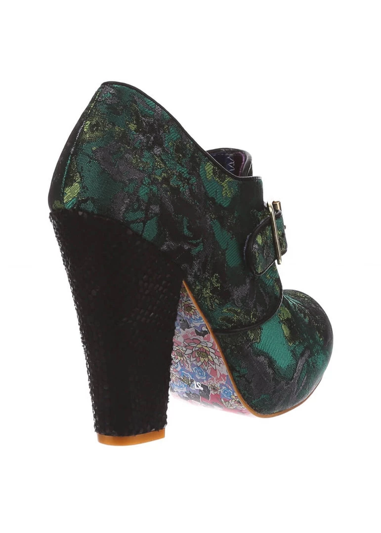 Irregular Choice Licence To Thrill 70's Pumps Green