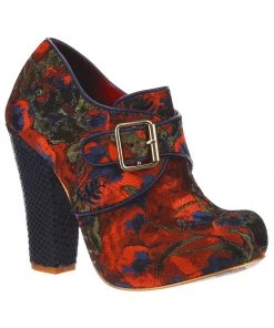 Irregular Choice Licence To Thrill 70's Pumps Navy Orange
